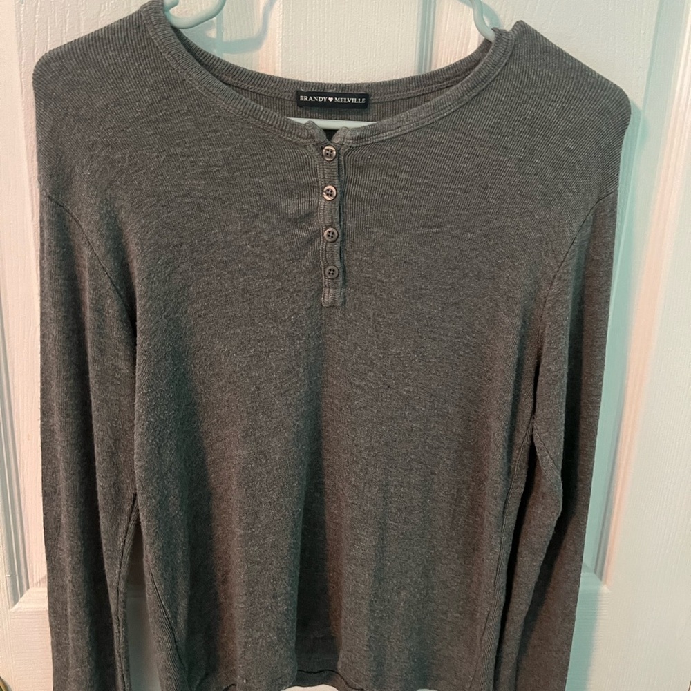 Gray Brandy Melville long sleeve top